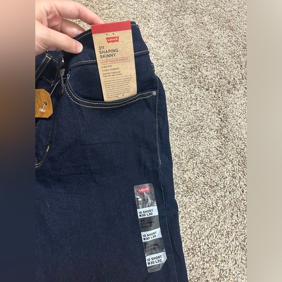 NWT Levi's 311 Shaping Skinny jeans Darkest Sky Dark Wash Cotton Stretch Size 30 - Picture 10 of 11